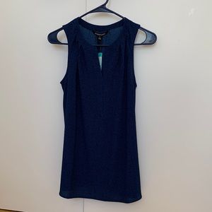 NWT 41 Hawthorn Dark Blue Leopard Tank Blouse, Size S